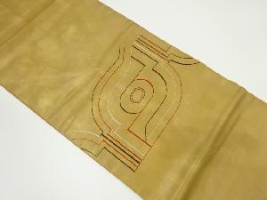 リサイクル　抽象模様刺繍名古屋帯